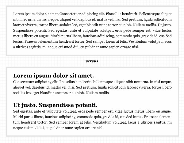 Chunking content example