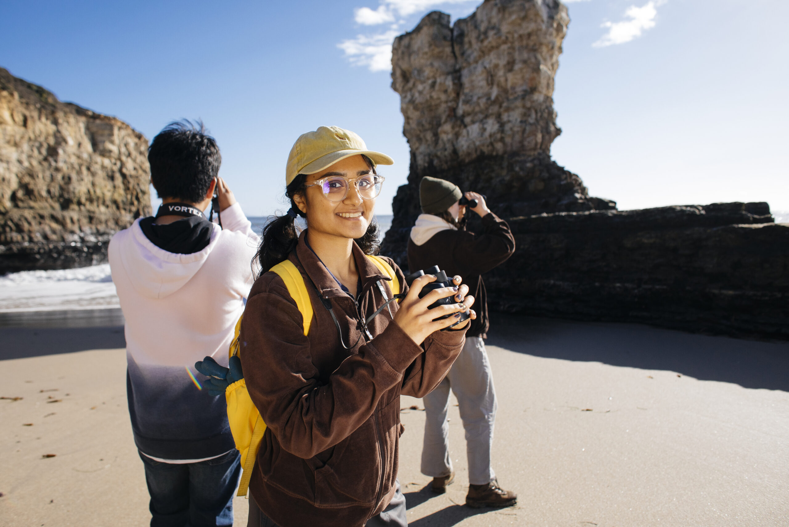 Student researchers at Natural Bridges